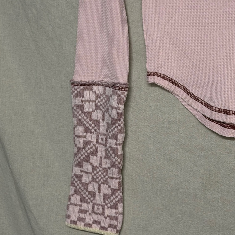 Free People Shes Reversible Thermal Pink Dreamt Kiss Women's XS - Picture 3 of 8